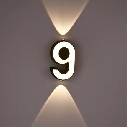 Applique murale LED étanche IP65 pour numéro, style moderne minimaliste en aluminium — LZ4X9Q2