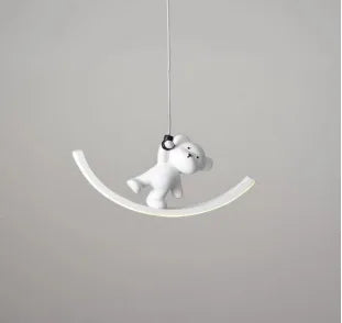 Suspension lumineuse enfant motif dauphin et ours — LZ4X9J
