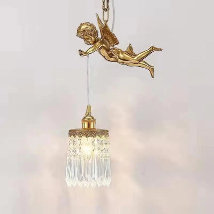 Lustre LED en cristal avec ailes d’ange style européen luxueux — LZ4X9P2Q