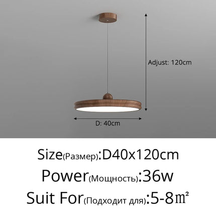 Lustre suspension médiéval style japonais en rondins — LZ4X9T
