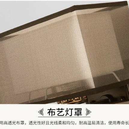 applique murale chinoise rétro en fer brodée simple