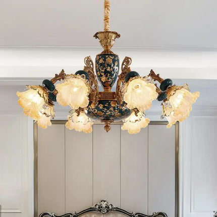 Lustre en céramique avec éclairage cristal pour intérieur — LZ4N7Q2