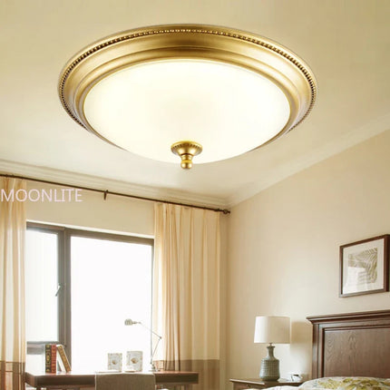 Plafonnier rond LED or, noir et bronze avec verre dépoli pour salon et cuisine — LZ4X9T