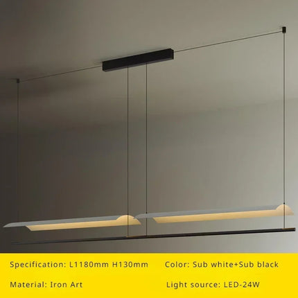 Lustre suspension moderne nordique design long et épuré — LZ4F7XQ