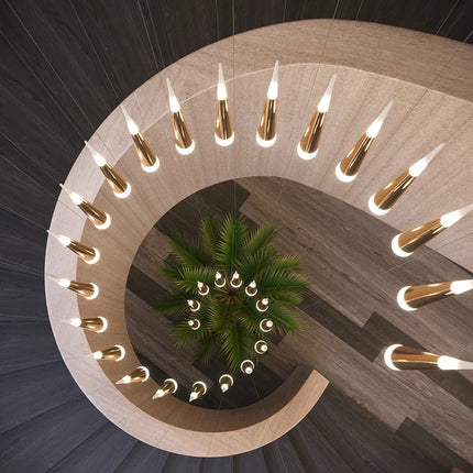 Lustre LED minimaliste moderne pour escalier de duplex ou loft — LZ4X9P2
