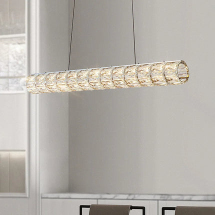 Lustre suspension simple en cristal au design moderne et élégant — LZ4X9T2