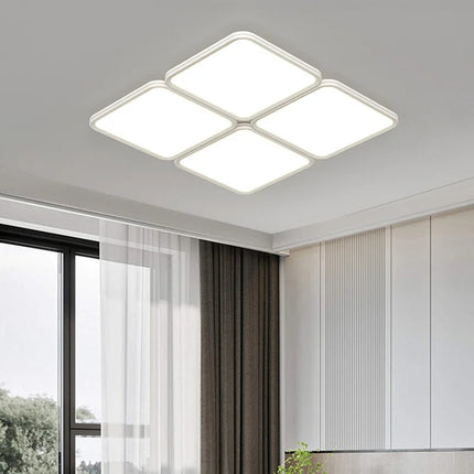 Plafonnier LED ultra mince décoratif à quatre grilles pour intérieur — LZ4X9M