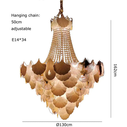 Lustre suspendu LED design Ginkgo réglable pour intérieur moderne — LZ4X9P2