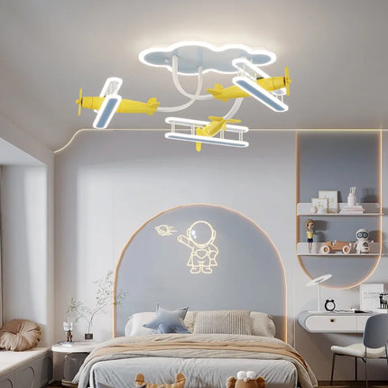 Plafonnier avion avec télécommande pour chambre d’enfants — LZ4X9T