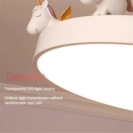 Plafonnier licorne en résine pour décoration lumineuse enfant — LZ4X9T