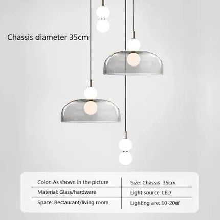 Suspension en verre au design nordique pour intérieur moderne — LZ4XJ9