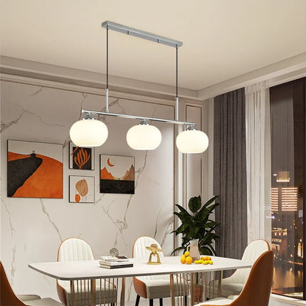 Lustre suspension nordique en verre blanc pour plafond — LZ4M9Q2
