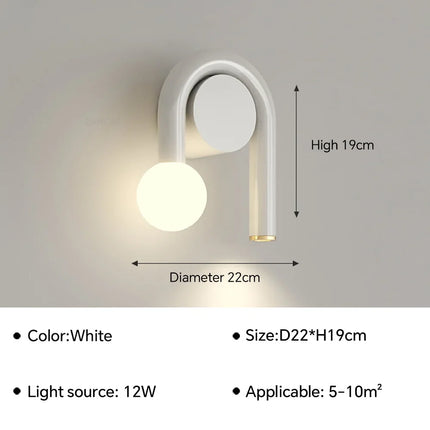 Applique murale LED au design nordique pour décoration intérieure — LZ4X9P2