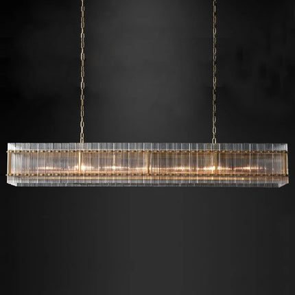 Lustre rectangulaire en cristal pour suspension de luxe — LZ4X9Q2