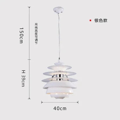 Lustre suspension postmoderne nordique à plusieurs niveaux décoratifs — LZ4X9P