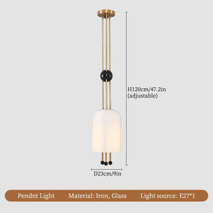 Lustre en verre au design wabi-sabi pour décoration moderne — LZ4T9X