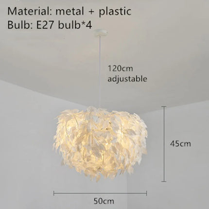Lustre décoratif en feuilles plastiques pour ambiance romantique — LZ4X9T