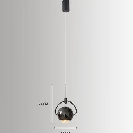 Suspension design boule accrochée LED