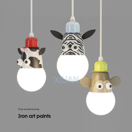 Lustre enfant animalier avec veilleuse nuage intégrée — LZ4D9XQ