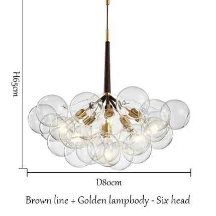Lustre en verre à bulles pour décoration intérieure — LZ4X9P2