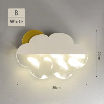 Applique murale nuages en plumes pour décoration enfantine — LZ4X9B2