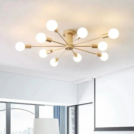 Plafonnier LED design Spoutnik semi-intégré style nordique pour salon — LZ4X9P2