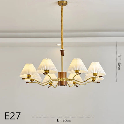 Lustre suspendu en bois pour décoration lumineuse — LZ4XJ9