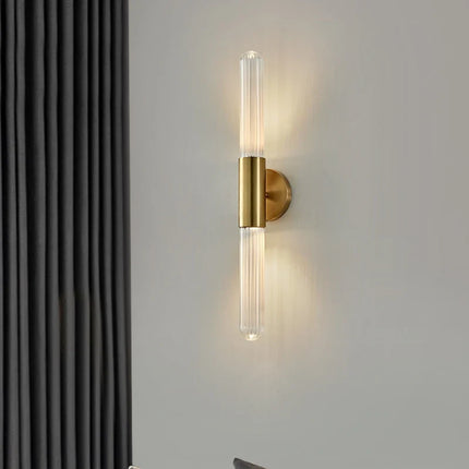 Applique murale LED minimaliste en métal et verre transparent — LZ4QJ7M