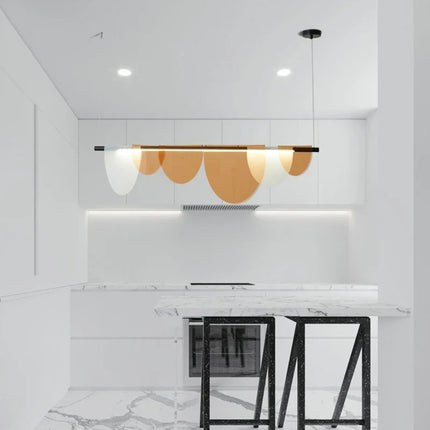 Lustre suspension LED demi-cercle au design minimaliste — LZ4X9P