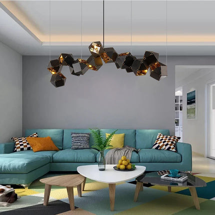Suspension LED cube au style art déco universel — LZ4X9P