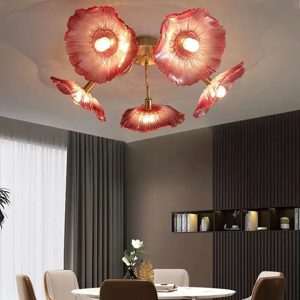 Suspension design nordique moderne à motif floral élégant pour intérieur — LZ4R9T1