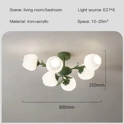 Lustre suspension en forme de fleur pour décoration intérieure élégante — LZ4X9T