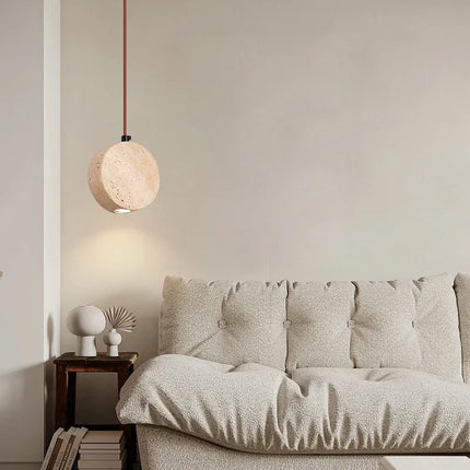 Suspension vintage en pierre naturelle avec abat-jour en forme de cloche — LZ4X9P
