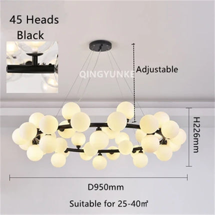 Lustre suspension boule en verre LED pour décoration intérieure — LZ4X9M