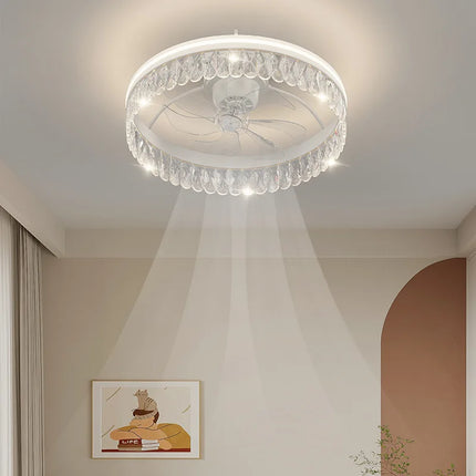 Plafonnier LED moderne avec ventilateur silencieux et éclairage intelligent — LZ4X9Q2