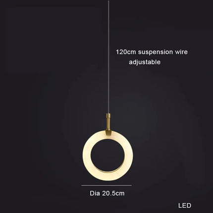 Suspension LED minimaliste en marbre — LZ4X9T1