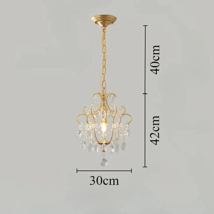 Lustre LED rétro en cristal pour décoration intérieure élégante — LZ4X9P2