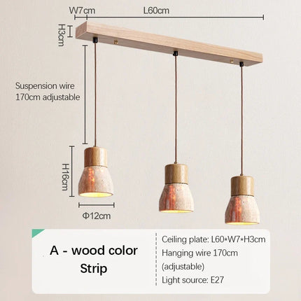 Suspension rétro nordique jaune en travertin pour salle à manger — LZ4P9X2