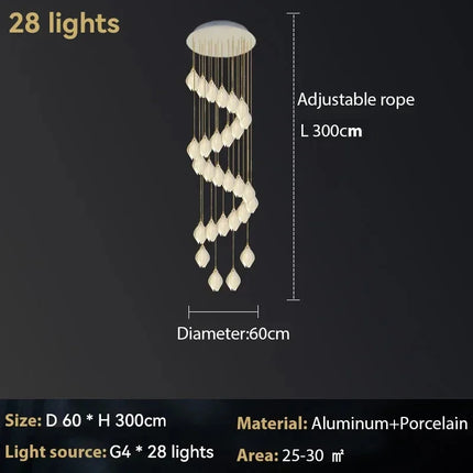 Suspension Magnolia pour décoration intérieure et éclairage raffiné — LZ4X9T