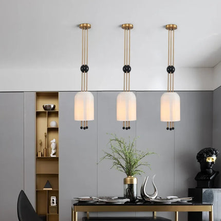 Lustre en verre style wabi sabi pour décoration moderne — LZ4X9Q2