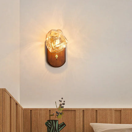 Applique murale vintage forme glaçon avec interrupteur marche/arrêt et éclairage d’ambiance — LZ4X9P2