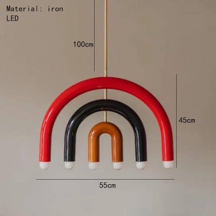 Lustre suspension réglable en fil métallique arc-en-ciel art déco — LZ4P9XQ