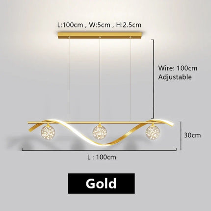 Lustre suspension boule en verre clair avec LED étoiles — LZ4X9P2