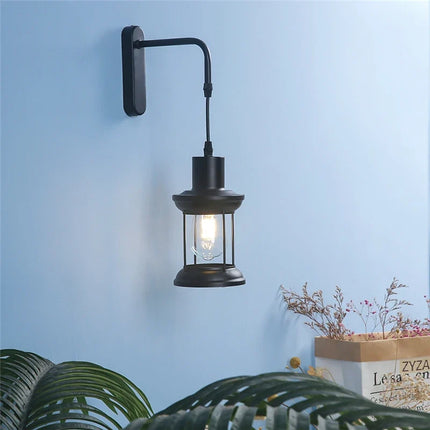 Applique murale LED rétro en fer style nordique pour bar et café — LZ4X9P2
