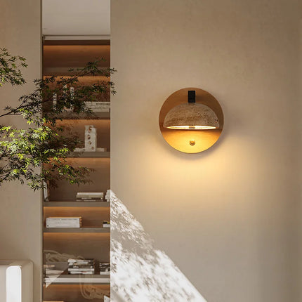 Applique murale LED vintage en pierre naturelle style nordique — LZ4X9Q2