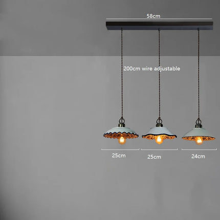 Suspension LED simple en céramique au design moderne — LZ4X9P