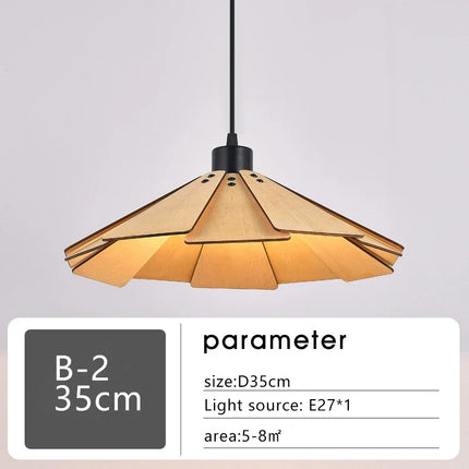 Suspension en bois style rétro japonais pour décoration intérieure — LZ4M7Q2