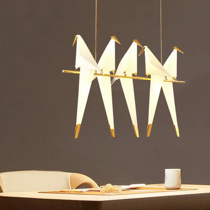 Suspension LED design nordique en acrylique forme oiseau — LZ4X9P