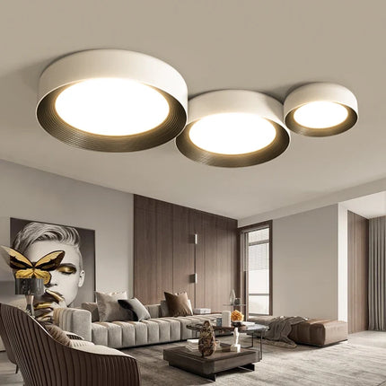 Plafonnier rond minimaliste pour couloir et entrée avec protection des yeux — LZ4X9T2