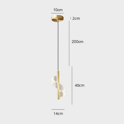 Lustre suspension nordique design twist en acrylique pour intérieur — LZ4X9M